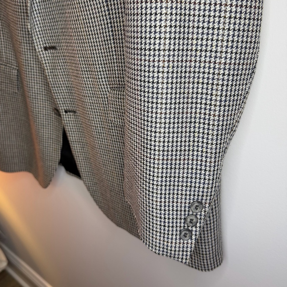 Vintage Burberrys Houndstooth Wool Blazer Classic Sport Coat - Picture 3 of 8